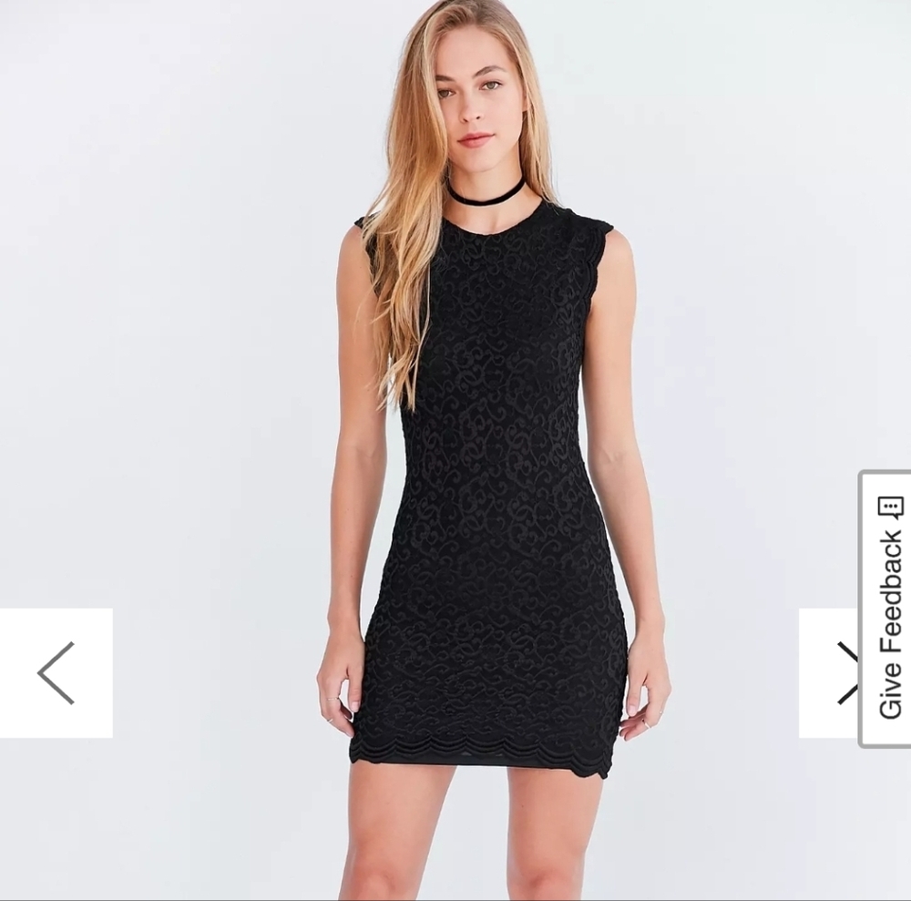 Kimchi Blue Lace Black Bodycon Dress (size S)